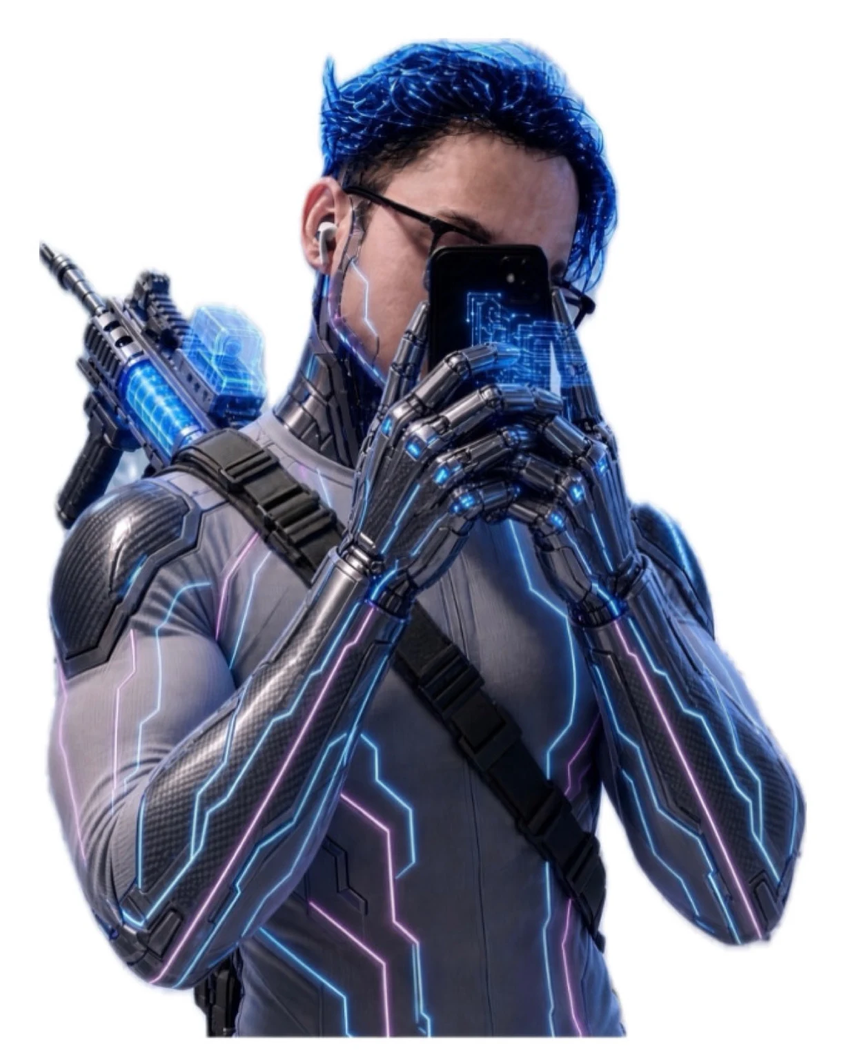 Bibek Rana: Chrome suit, neon veins
